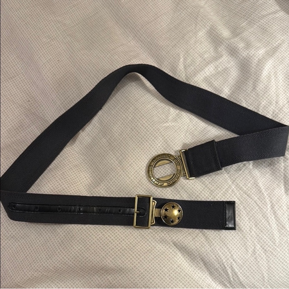 Marc Jacobs Black Belt with Gold Accents